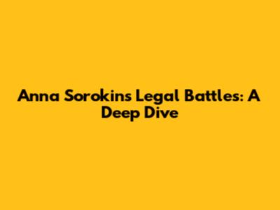 Anna Sorokin's Legal Battles: A Deep Dive