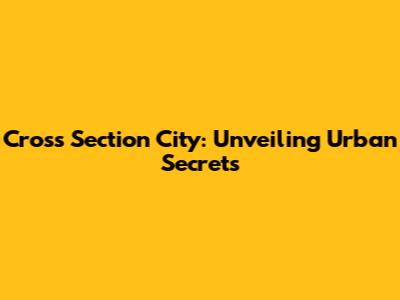 Cross Section City: Unveiling Urban Secrets