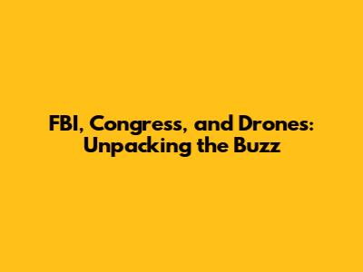 FBI, Congress, and Drones: Unpacking the Buzz