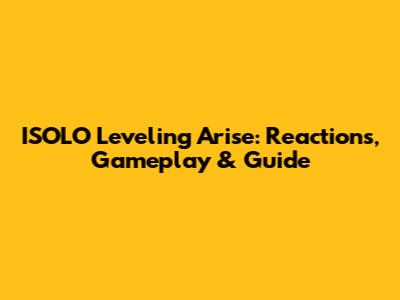 ISOLO Leveling Arise: Reactions, Gameplay & Guide