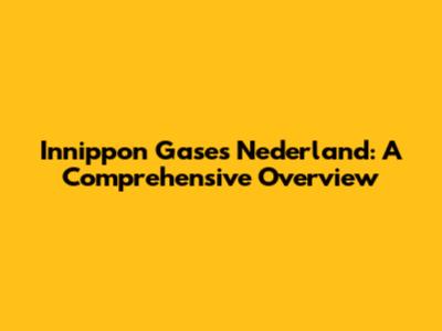 Innippon Gases Nederland: A Comprehensive Overview