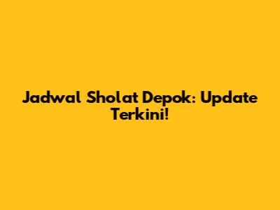 Jadwal Sholat Depok: Update Terkini!