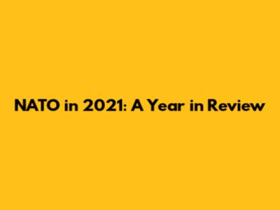 NATO in 2021: A Year in Review