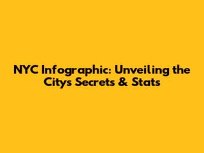 NYC Infographic: Unveiling the City's Secrets & Stats