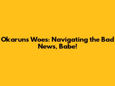 Okarun's Woes: Navigating the Bad News, Babe!