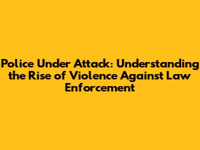 Police Under Attack: Understanding the Rise of Violence Against Law Enforcement