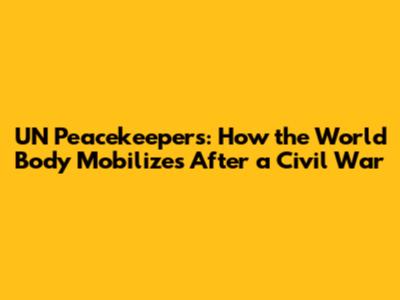 UN Peacekeepers: How the World Body Mobilizes After a Civil War