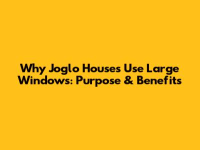 Why Joglo Houses Use Large Windows: Purpose & Benefits